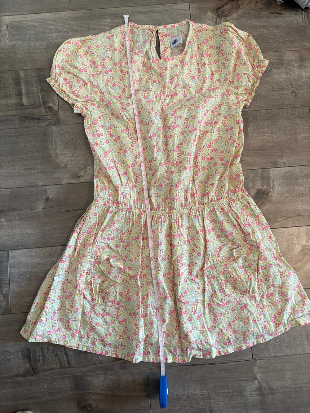 Petit Bateau yellow floral light dress 8Y